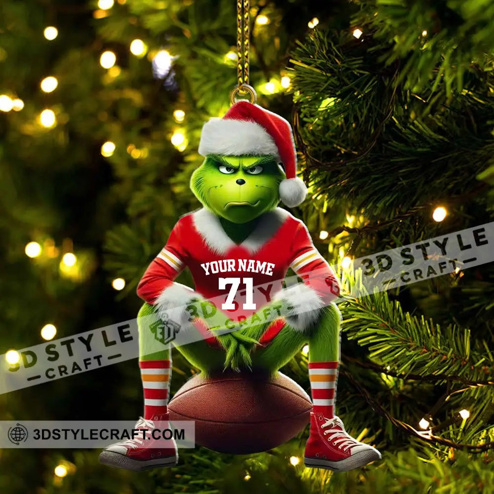 Custom Name And Number Rugby Ornament Lover Christmas Gift