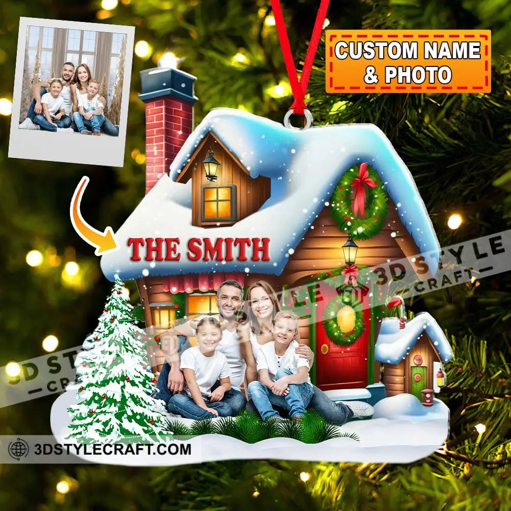 Custom Name And Photo Family Ornament Christmas Decoration