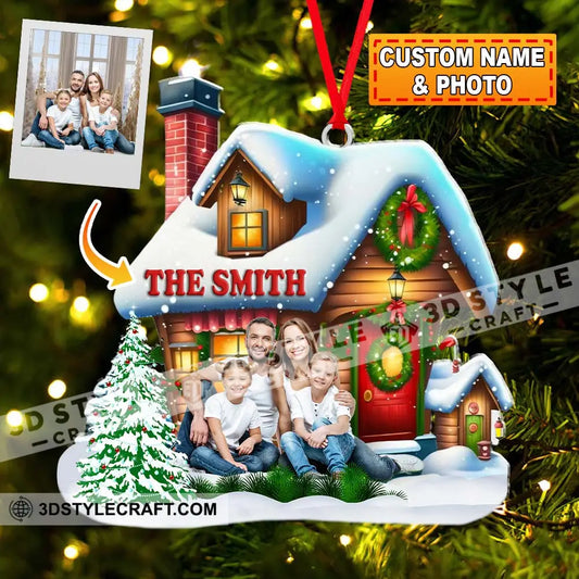 Custom Name And Photo Family Ornament Christmas Decoration