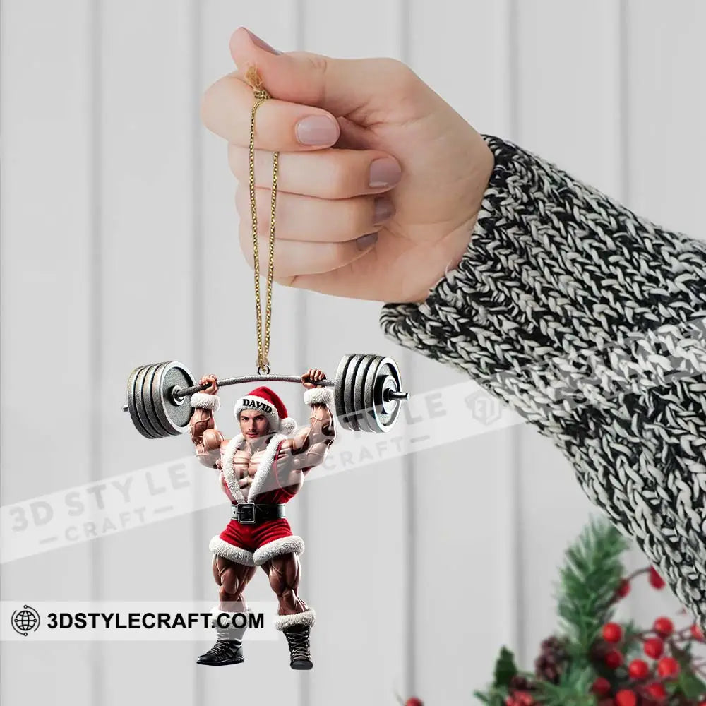 Custom Name And Photo Gym Ornament Gymnastics Christmas Decoration