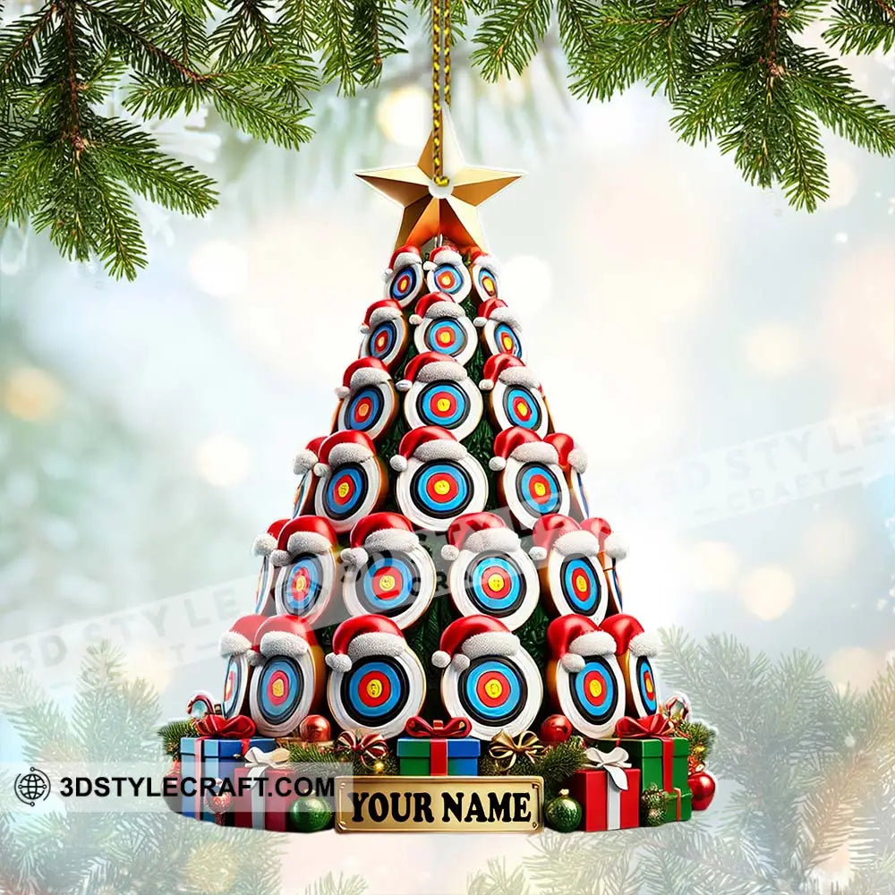 Custom Name Archery Christmas Tree Ornament Gift 3.54’’ / 1