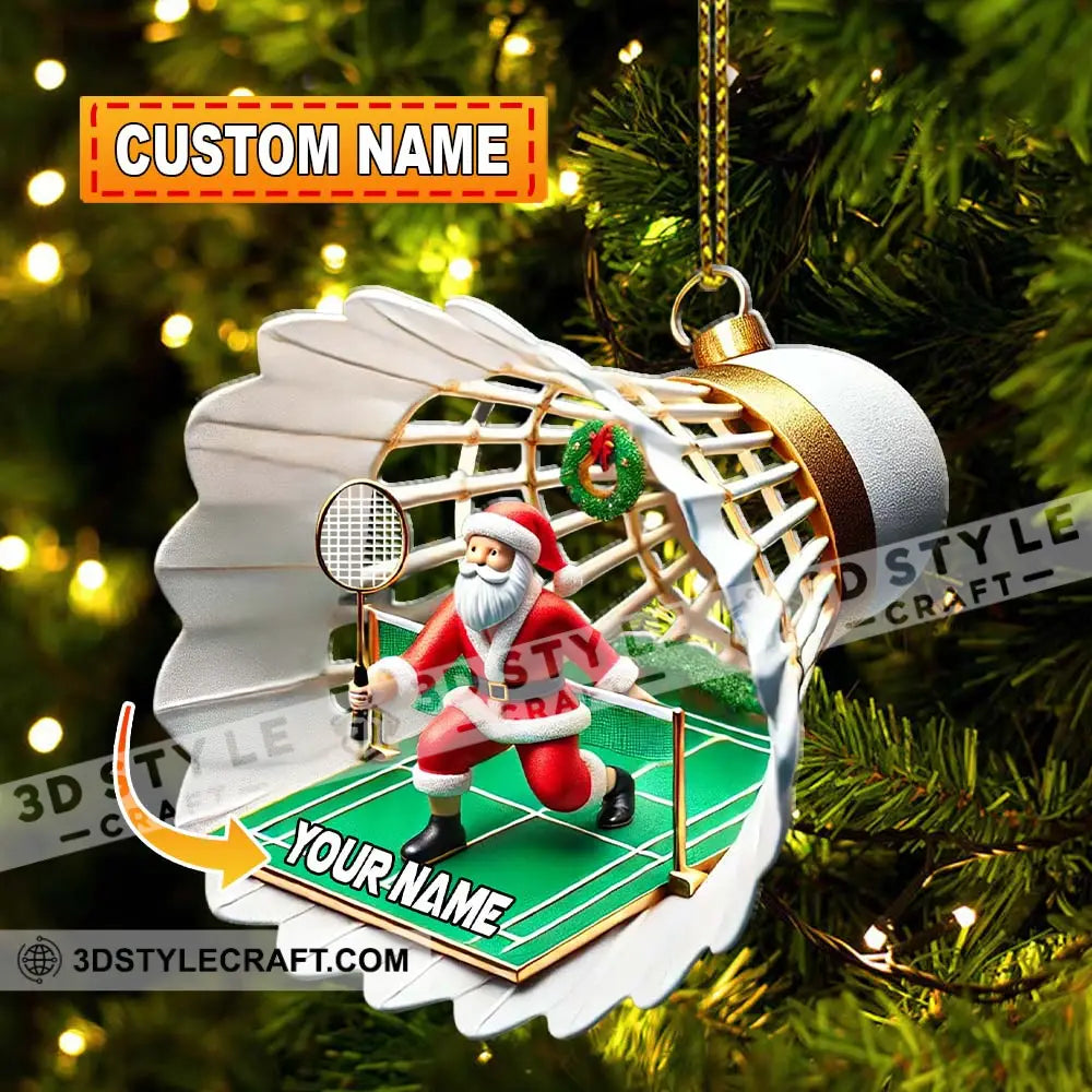 Custom Name Badminton Ornament Christmas Gift For Lover