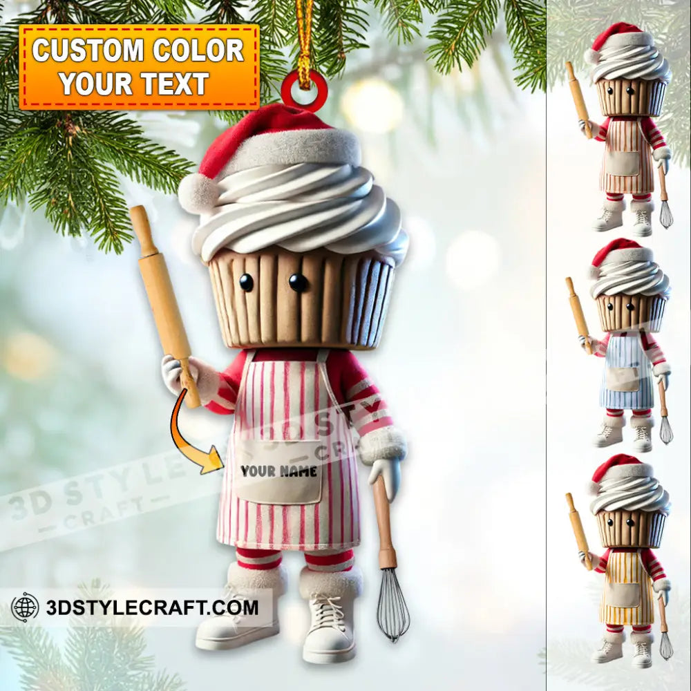 Custom Name Bakery Ornament Christmas Decoration For Shop