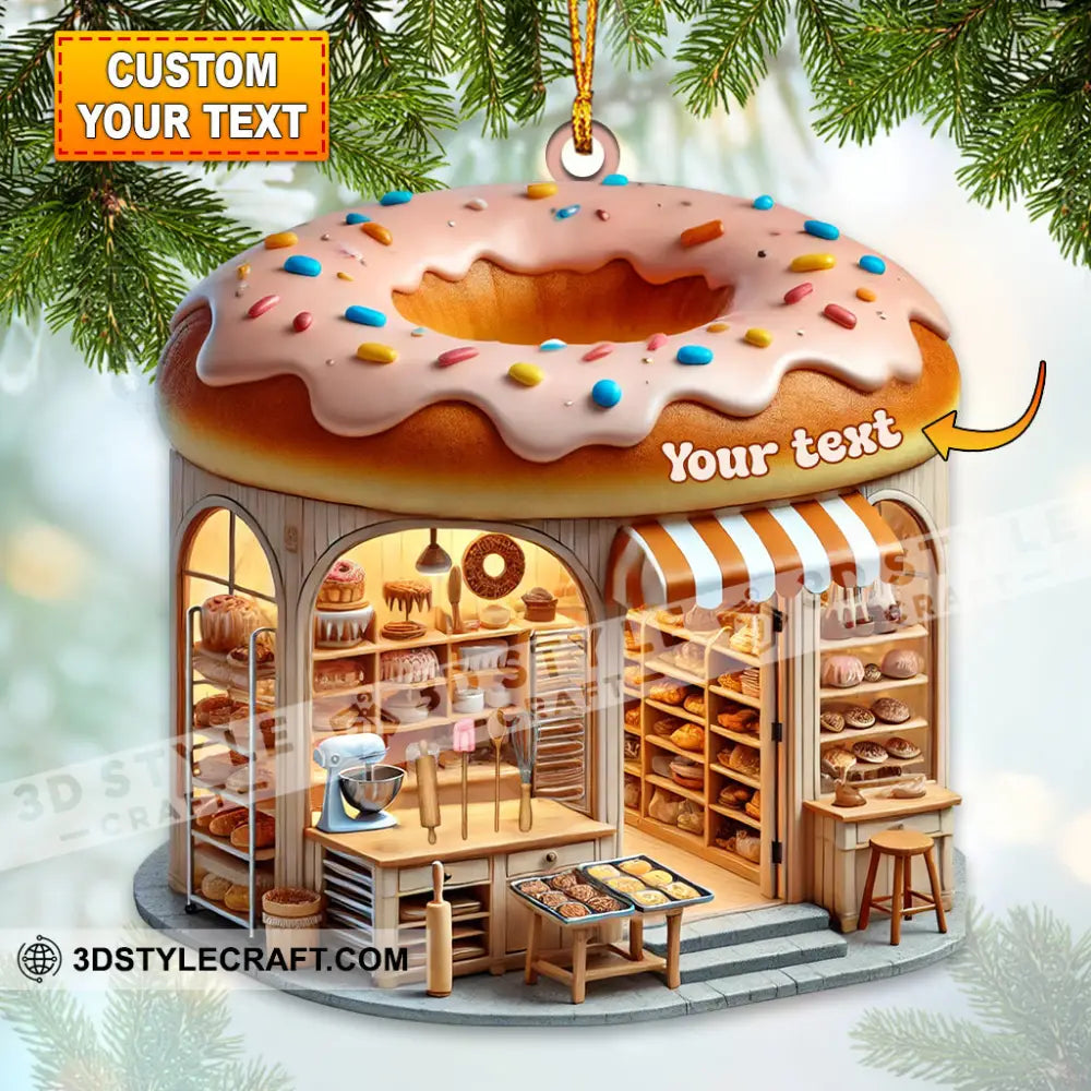 Custom Name Bakery Ornament Christmas Decoration For Shop