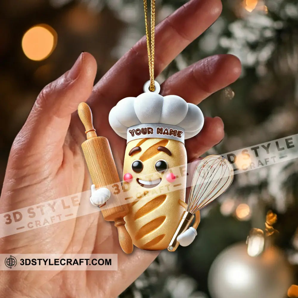 Custom Name Bakery Ornament Store Christmas Decoration