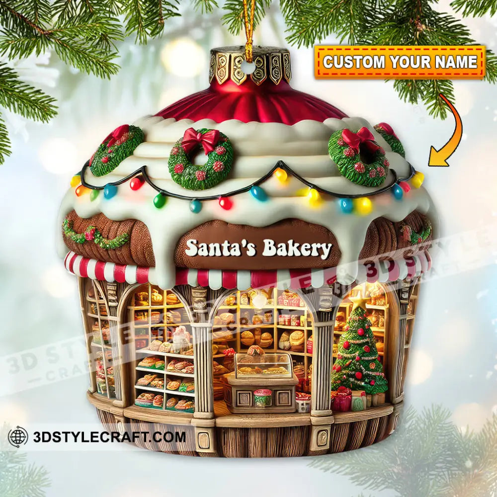 Custom Name Bakery Store Ornament Christmas Decoration