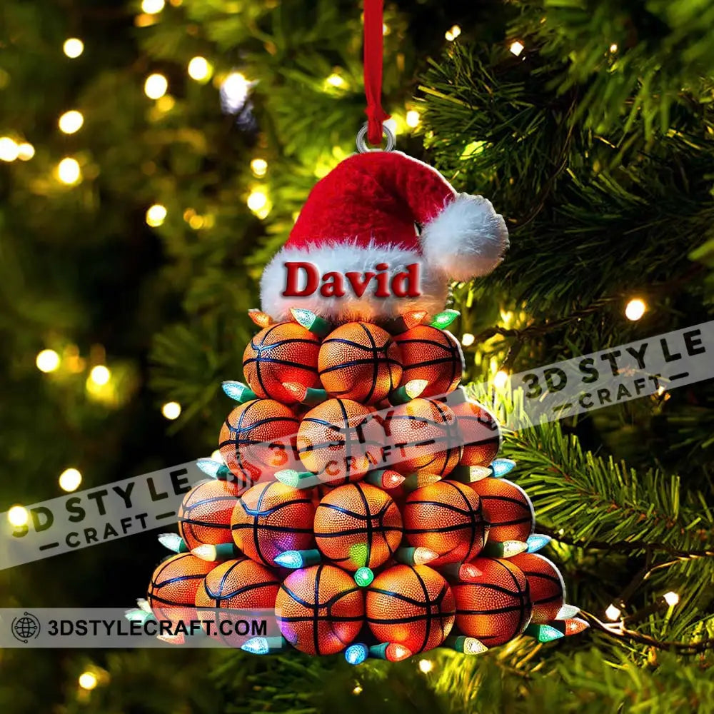 Custom Name Basketball Ornament Lover Christmas Gift