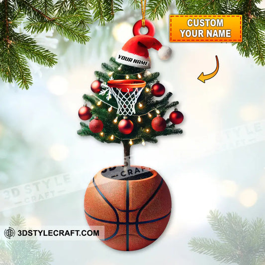 Custom Name Basketball Tree Ornament Lover Christmas Gift