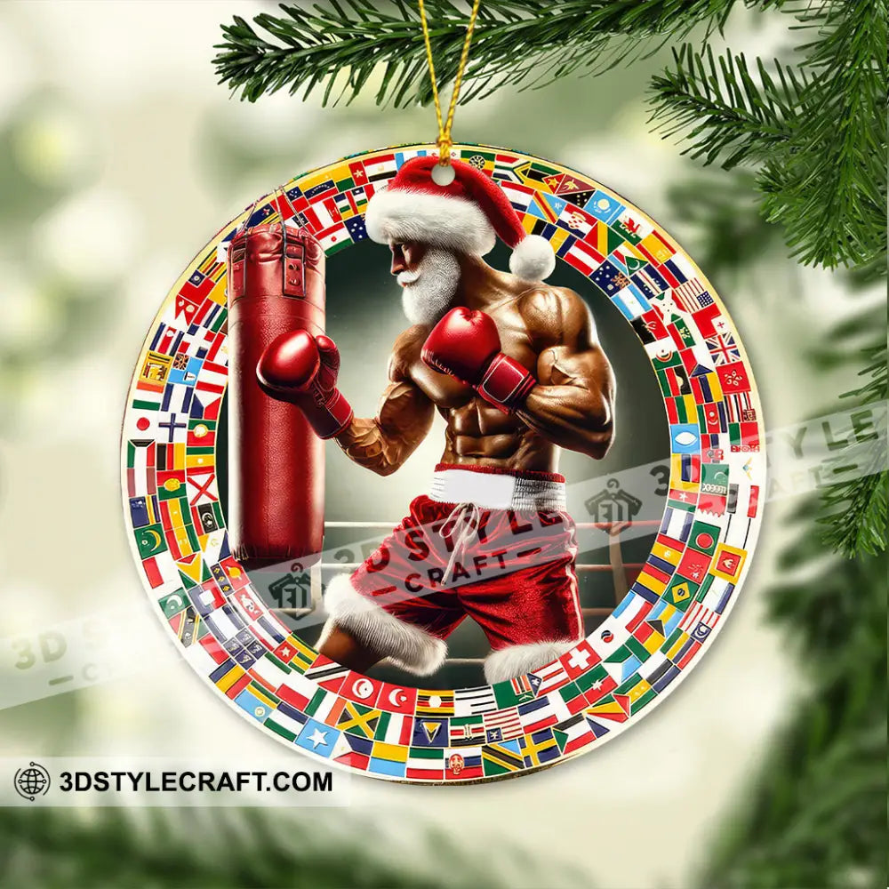 Custom Name Boxing Ornament Christmas Gift For Lover 3.54’’ / 1