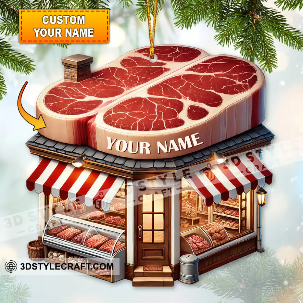 Custom Name Butcher Ornament Christmas Gift