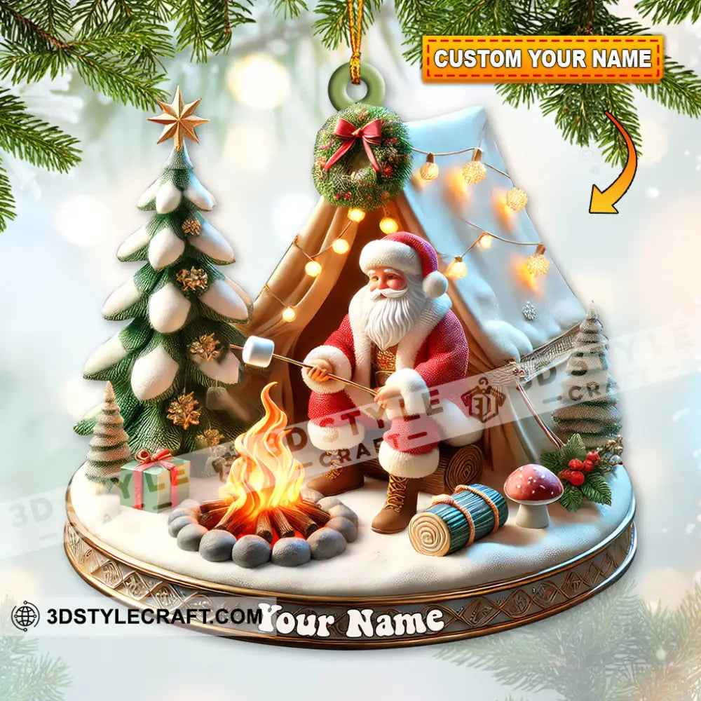 Custom Name Camping Ornament Christmas Decoration