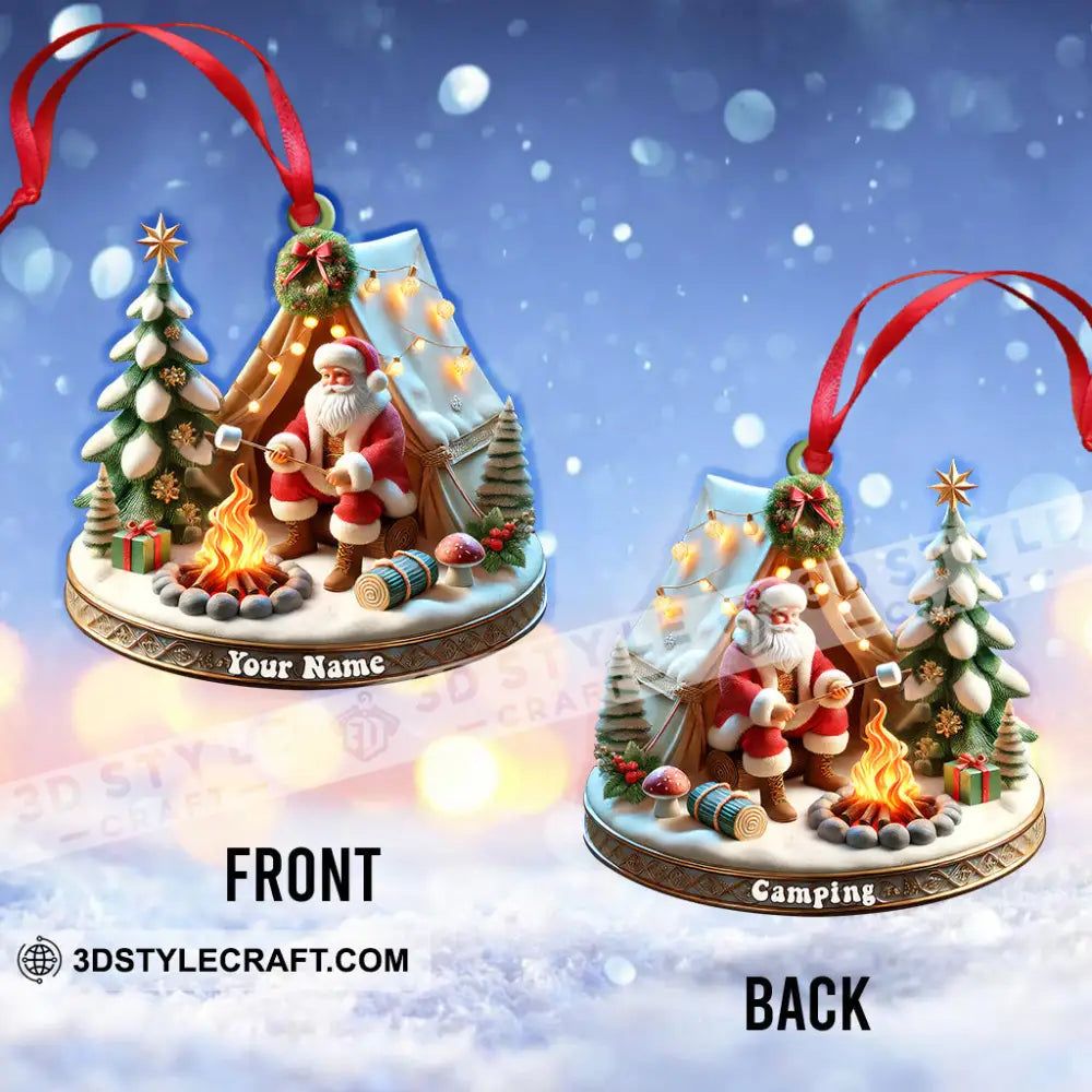 Custom Name Camping Ornament Christmas Decoration