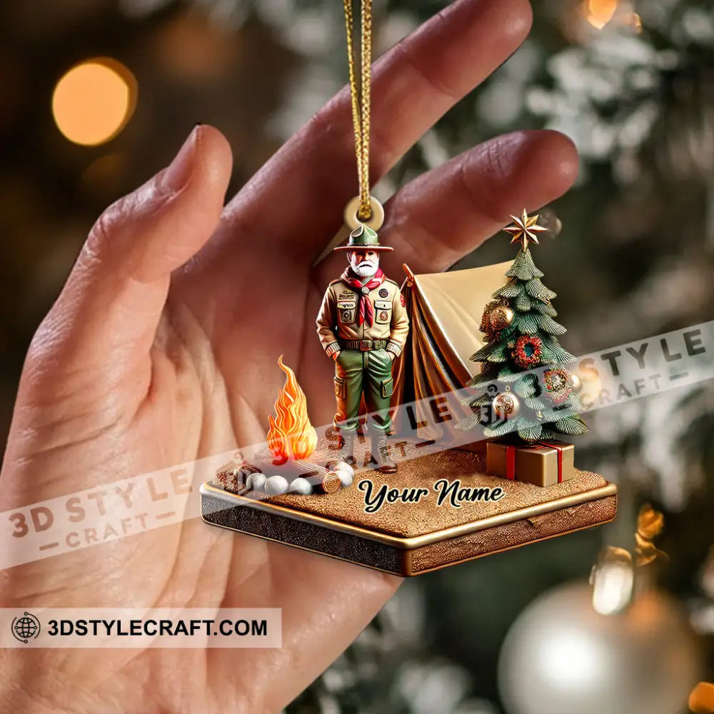 Custom Name Camping Ornament Christmas Decoration