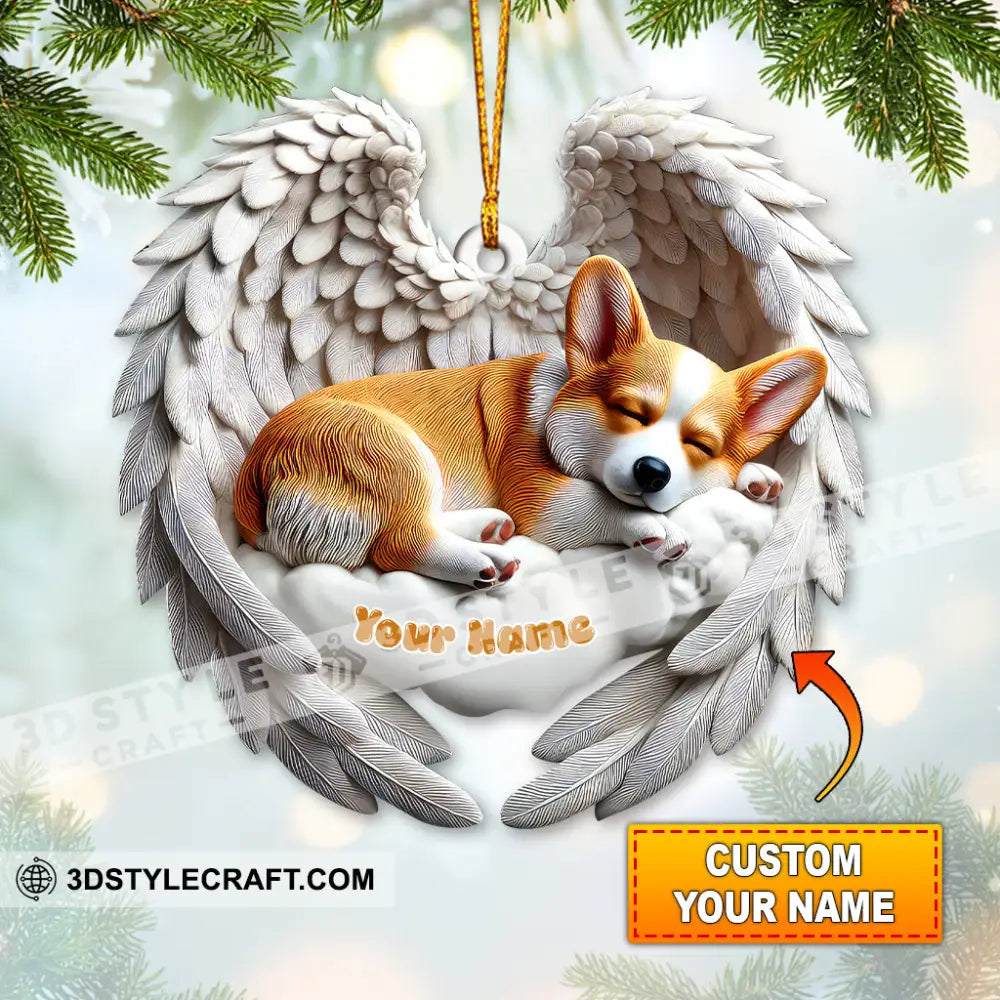 Custom Name Corgi Ornament Lover Christmas Gift