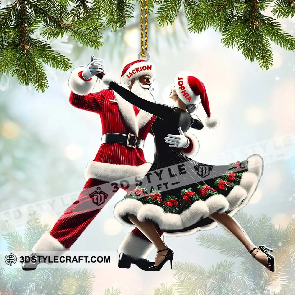 Custom Name Couple Dance Ornament Christmas Gift 3.54’’ / 1