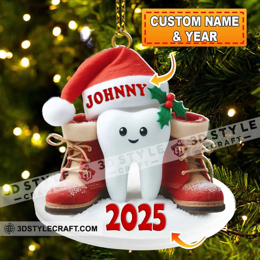 Custom Name Dentist Ornament Christmas Gift