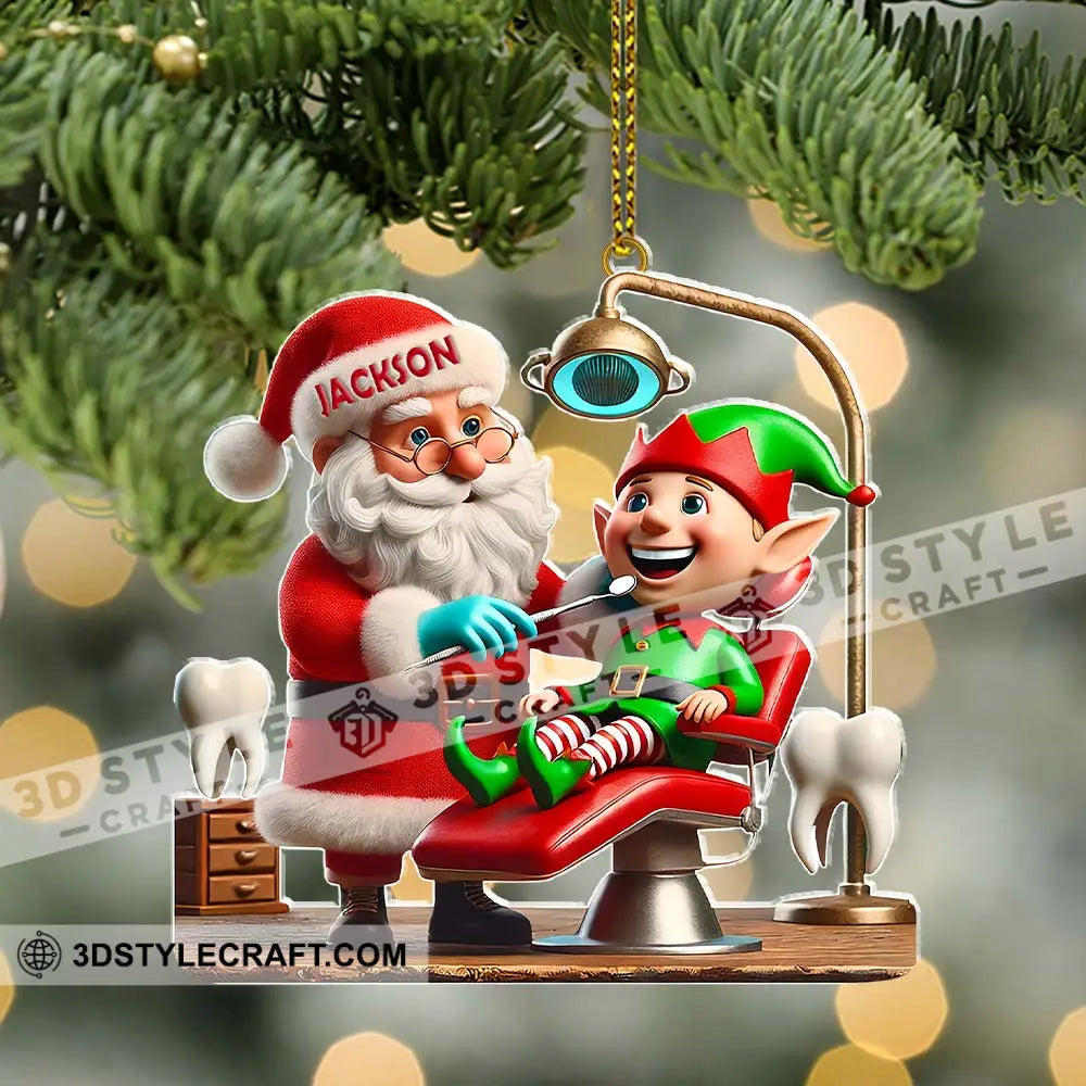 Custom Name Dentist Ornament Christmas Gift 3.54’’ / 1