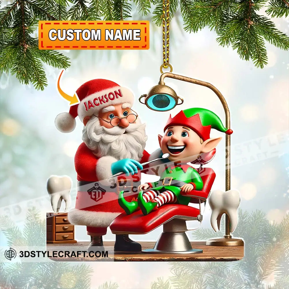 Custom Name Dentist Ornament Christmas Gift