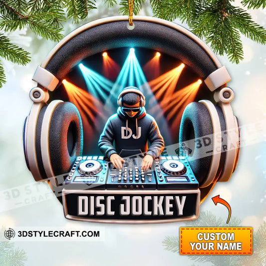 Custom Name Disc Jockey Ornament Dj Christmas Gift