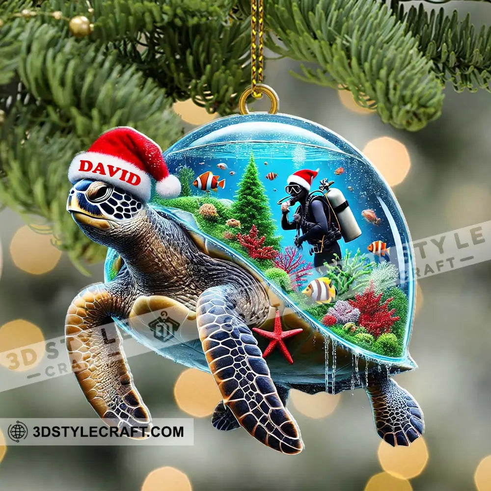 Custom Name Diving Ornament Lover Christmas Gift