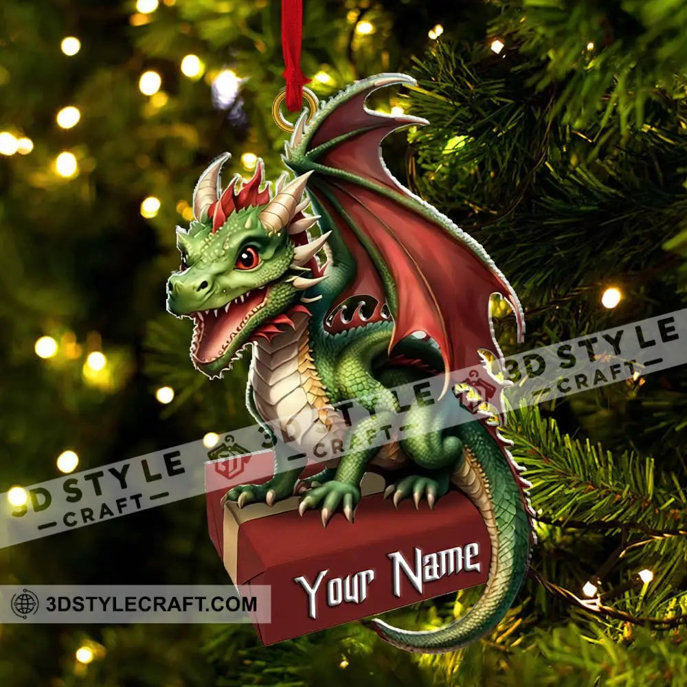 Custom Name Dragon Ornament Christmas Gift For Lover