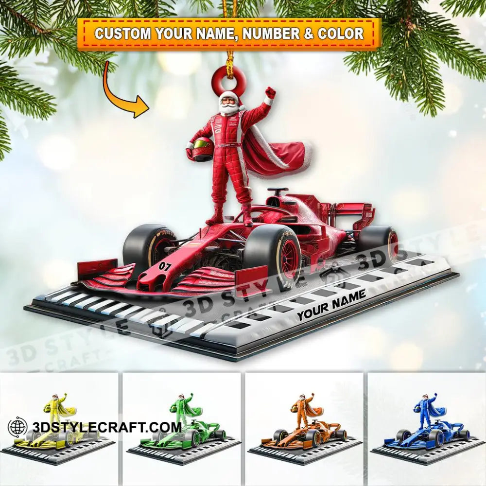 Custom Name Formula Racing Ornament Christmas Decoration