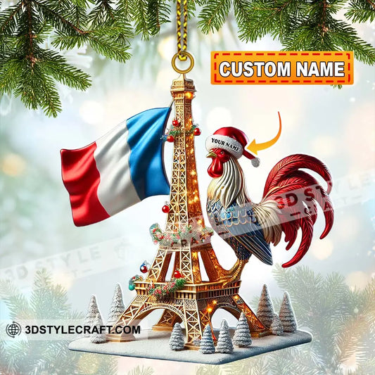 Custom Name France Ornament Christmas Gift For Lover