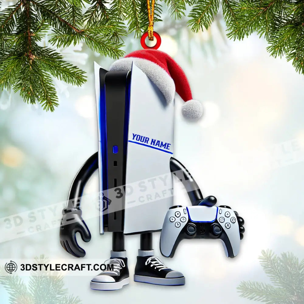 Custom Name Gamer Ornament Game Lover Christmas Gift 3.54’’ / 1