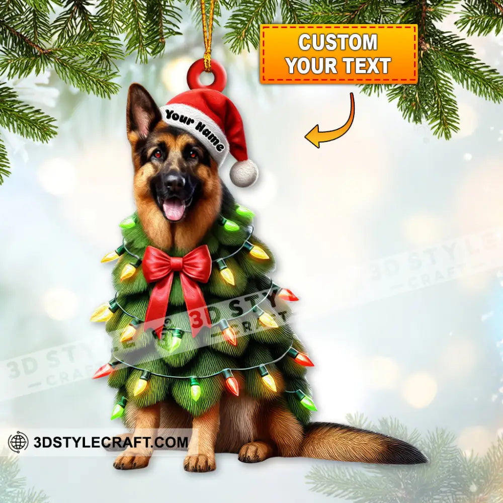 Custom Name German Shepherd Ornament Christmas Gift