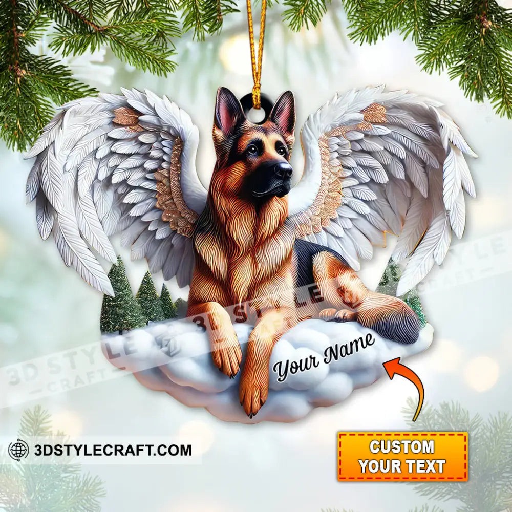 Custom Name German Shepherd Ornament Dog Christmas Decoration