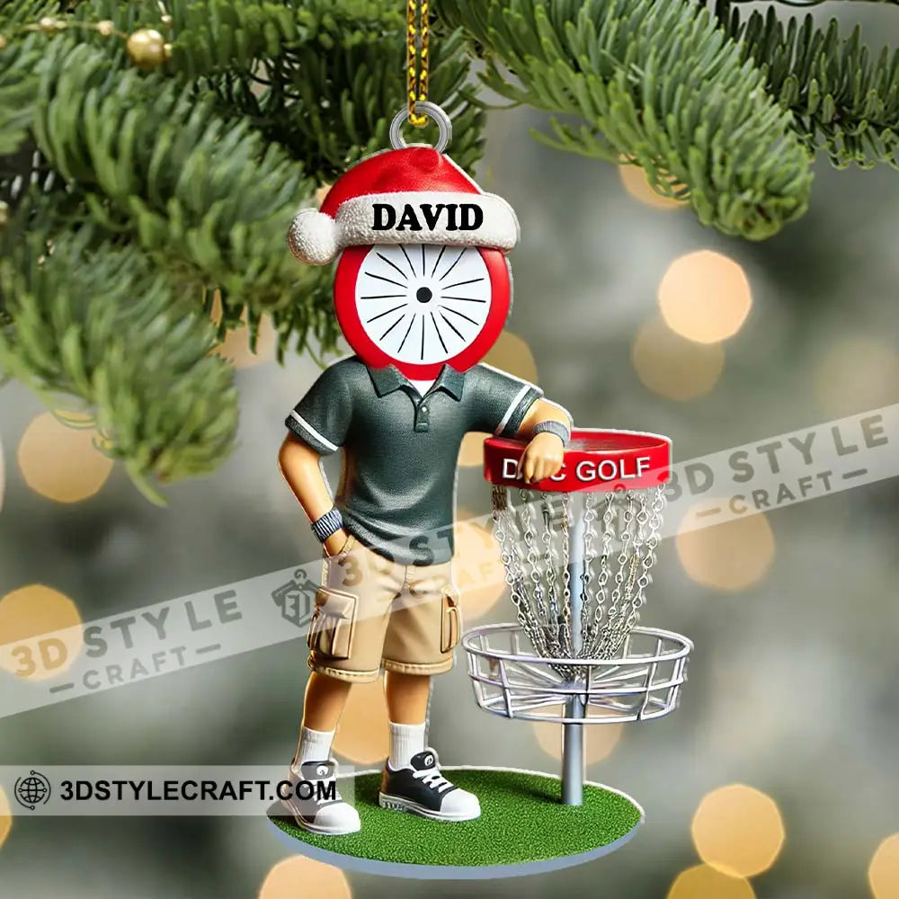 Custom Name Golf Ornament Christmas Gift Decoration