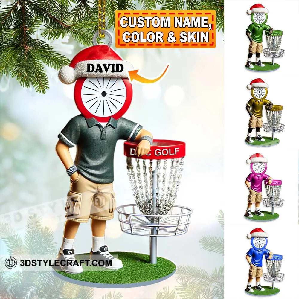 Custom Name Golf Ornament Christmas Gift Decoration