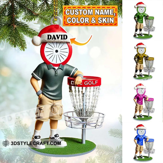 Custom Name Golf Ornament Christmas Gift Decoration