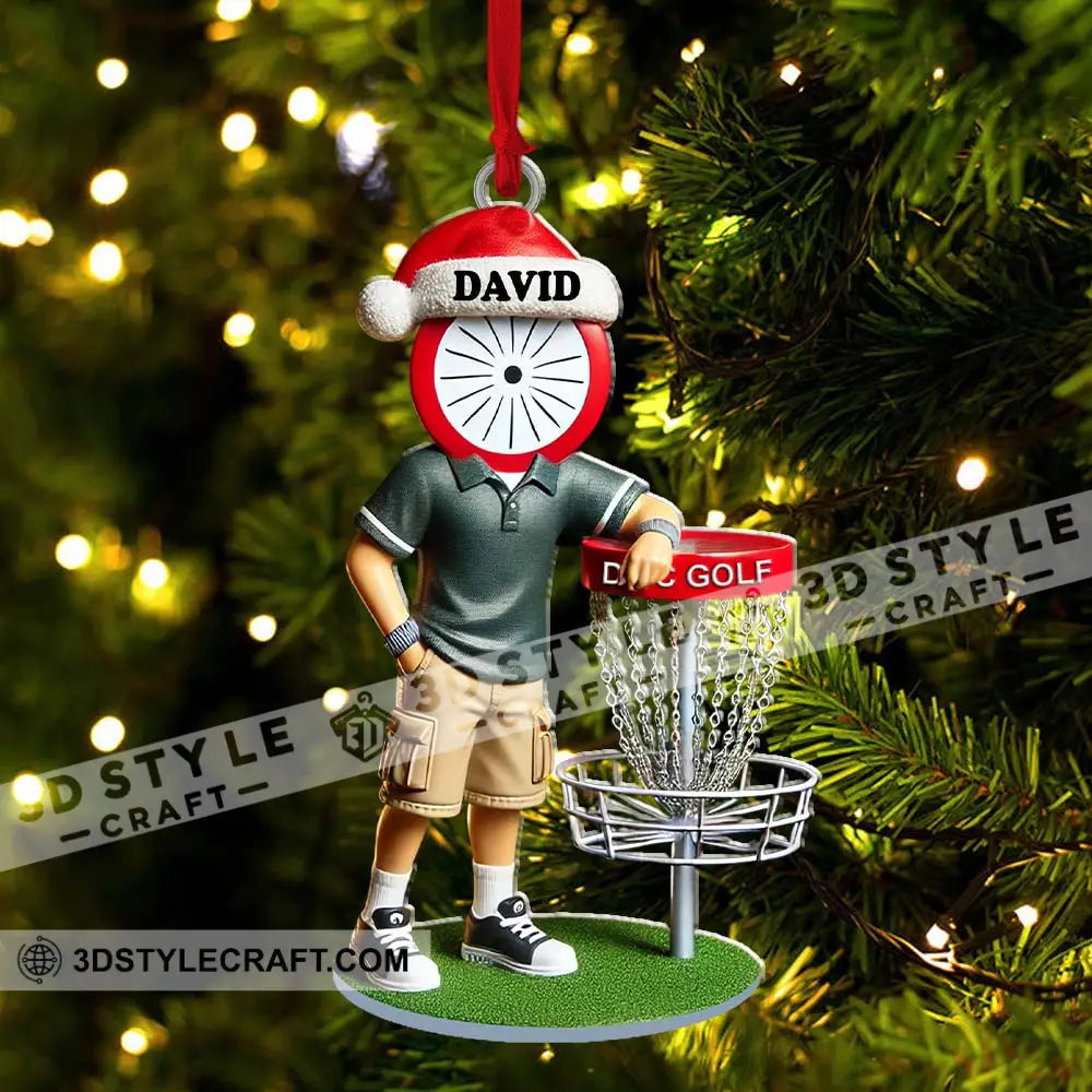 Custom Name Golf Ornament Christmas Gift Decoration