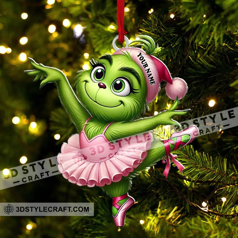 Custom Name Grinch Dance Ornament Christmas Gift Decoration