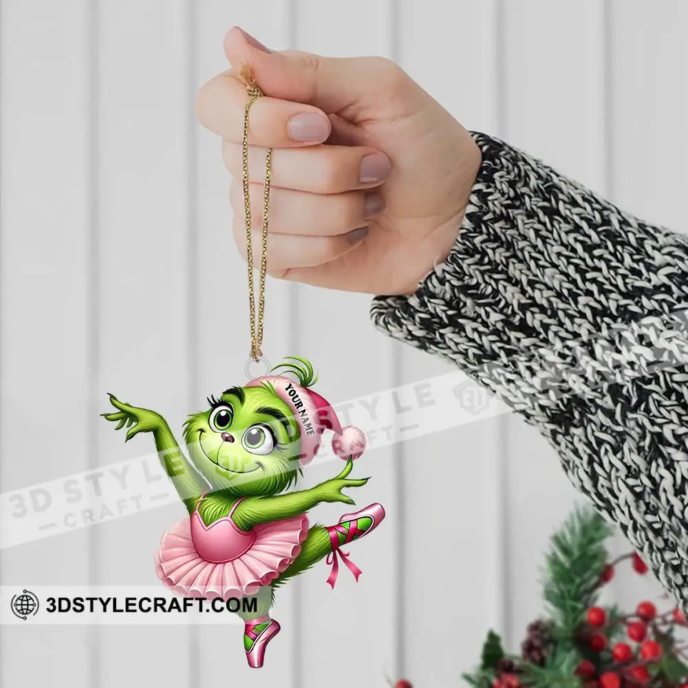 Custom Name Grinch Dance Ornament Christmas Gift Decoration