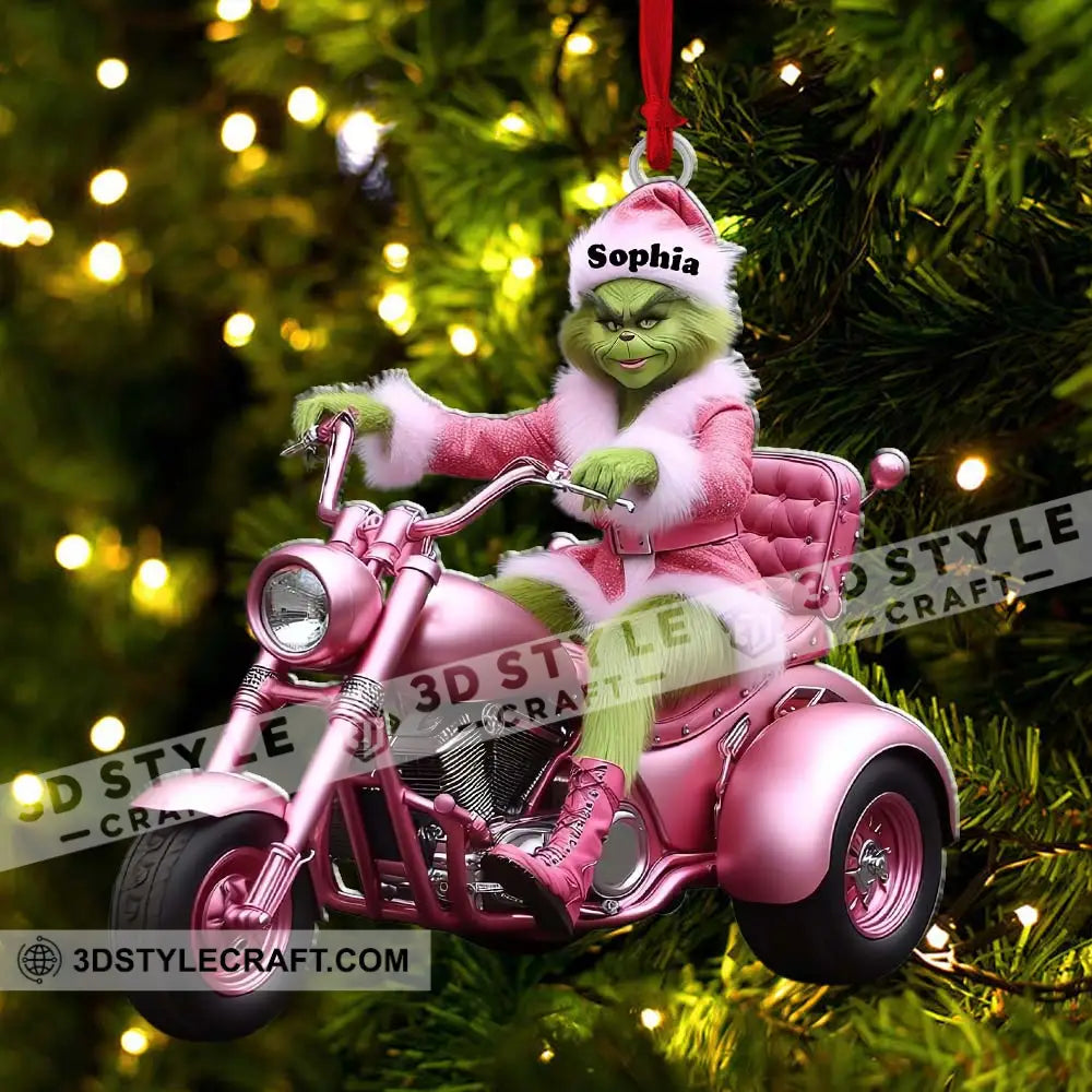 Custom Name Grinch Ornament Christmas Gift Decoration