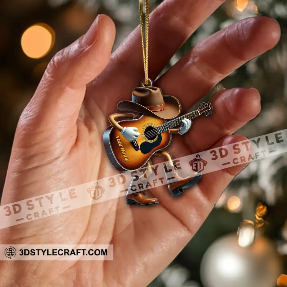 Custom Name Guitarist Ornament Christmas Gift