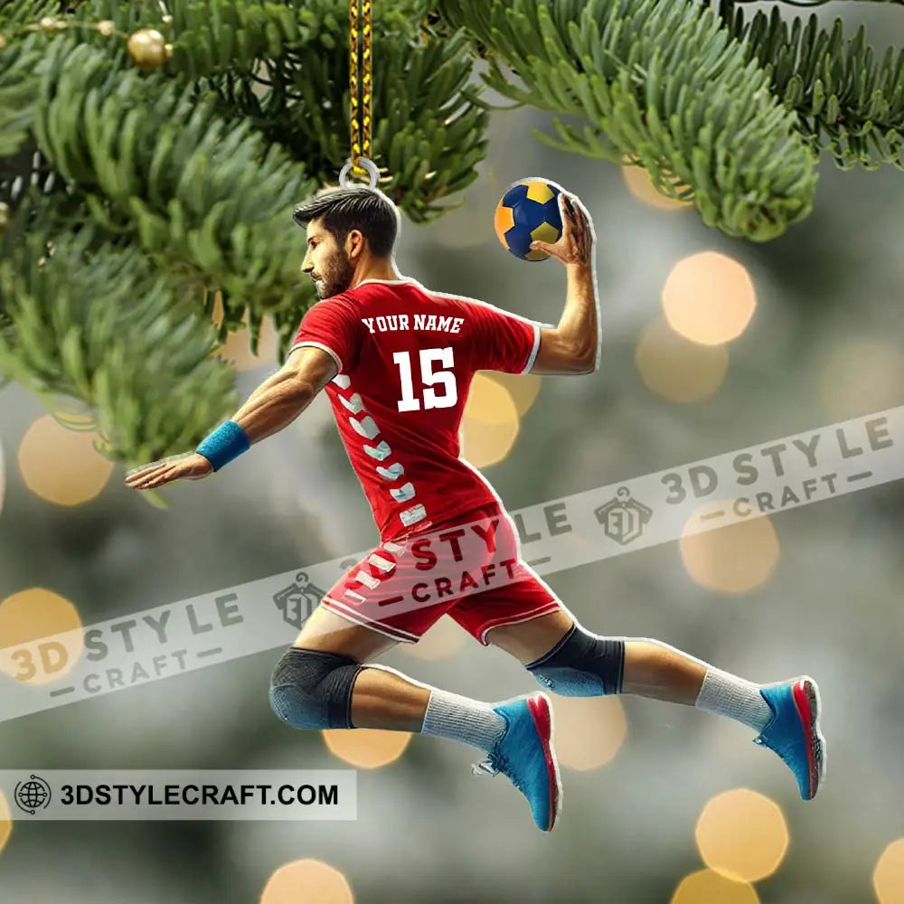 Custom Name Handball Ornament Christmas Gift For Lover 3.54’’ / 1