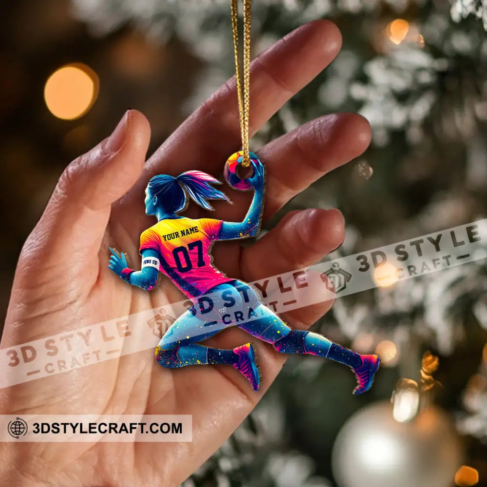 Custom Name Handball Ornament Gift For Team 3.54’’ / 1