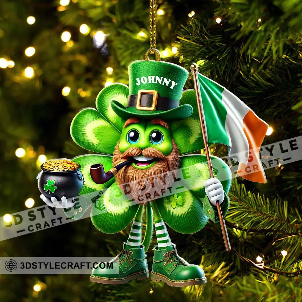 Custom Name Ireland Ornament Lover Christmas Gift