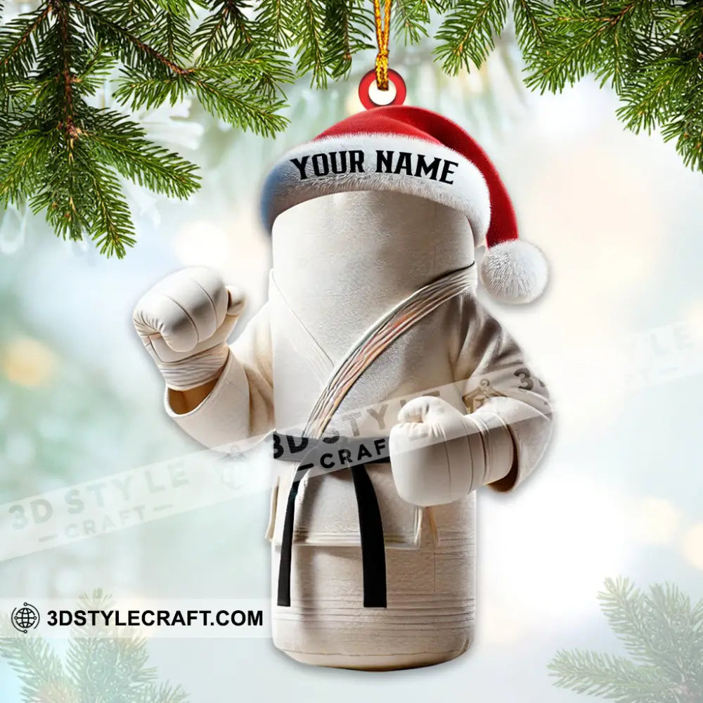 Custom Name Karate Ornament Christmas Gift 3.54’’ / 1