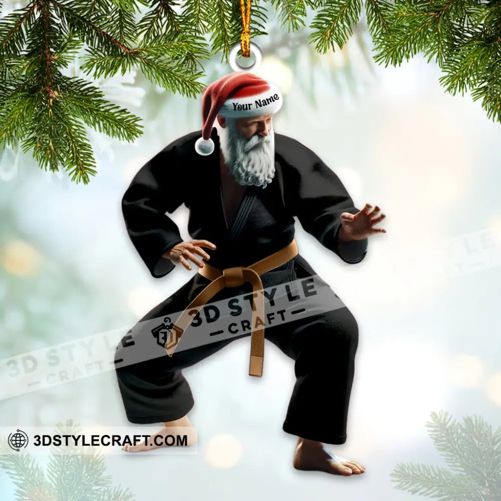 Custom Name Judo Gi Christmas Ornament Gift