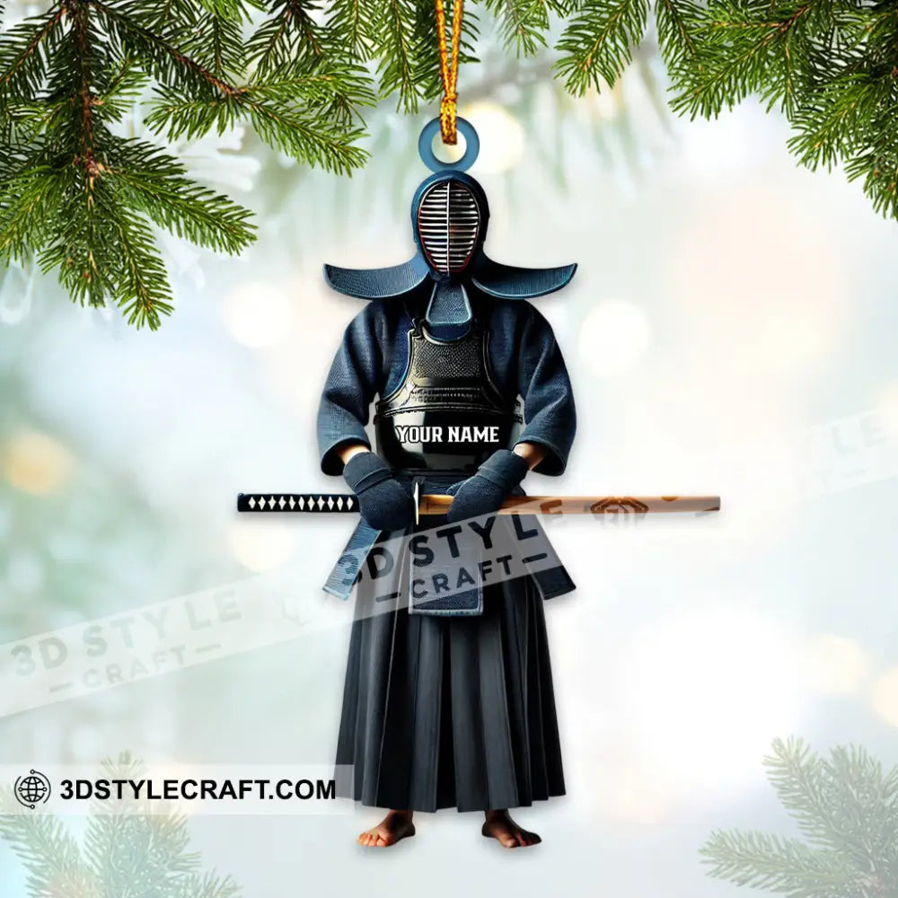 Custom Name Kendo Ornament Lover Christmas Gift 3.54’’ / 1