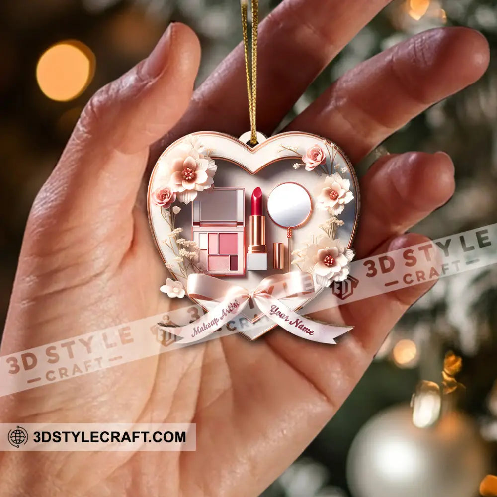 Custom Name Makeup Ornament Christmas Gift For Lover