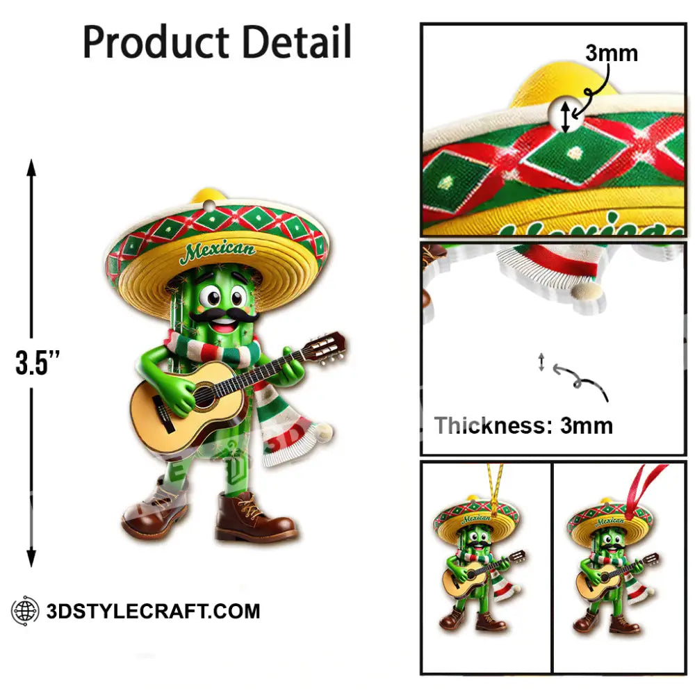 Custom Name Mexican Ornament Mexico Christmas Gift For Lover