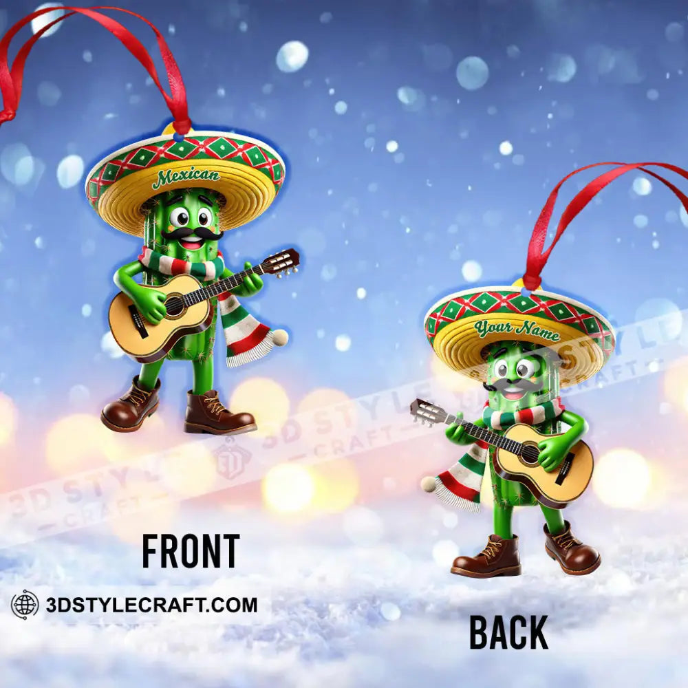 Custom Name Mexican Ornament Mexico Christmas Gift For Lover