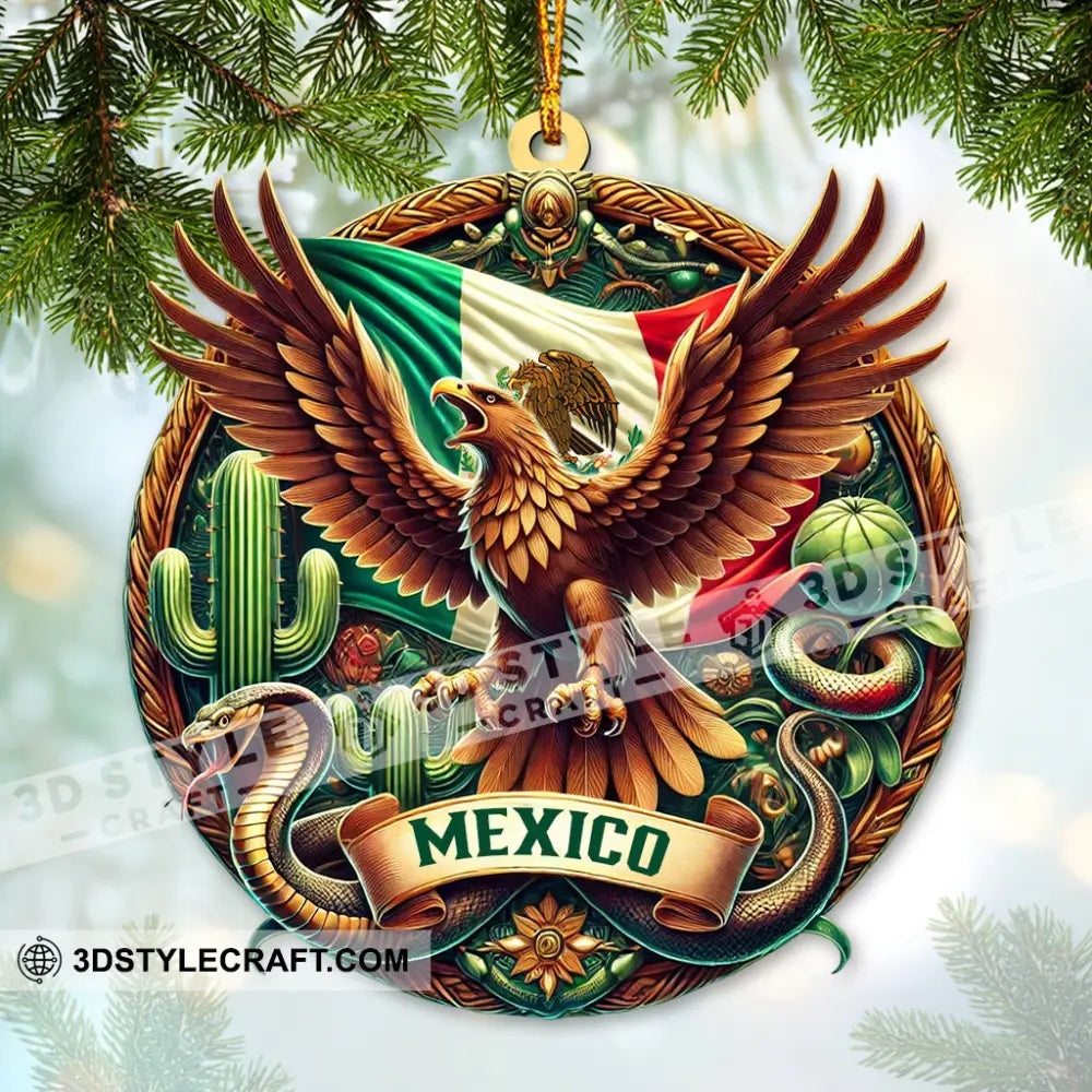 Custom Name Mexico Ornament Christmas Gift For Lover 3.54’’ / 1