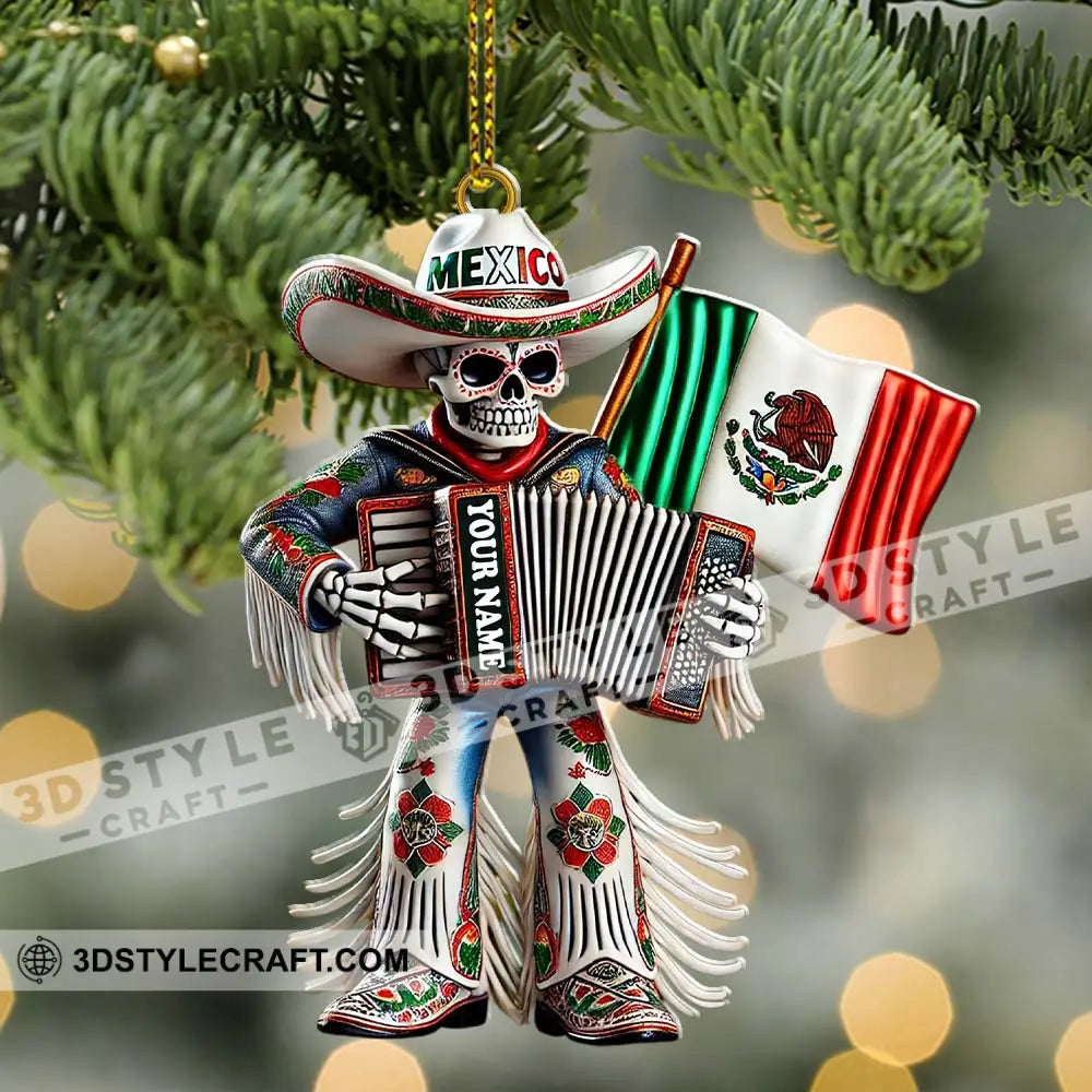 Custom Name Mexico Ornament Christmas Gift For Mexican