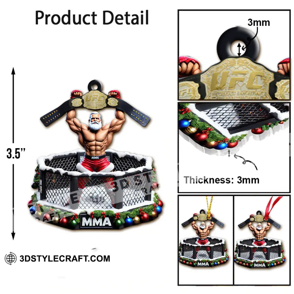 Custom Name Mma Boxing Ornament Lover Christmas Gift